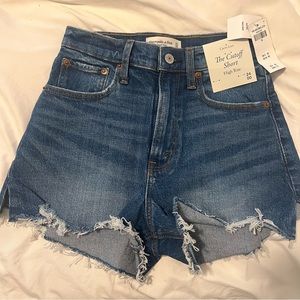 Abercrombie Curve Love High Rise Cut Off Short